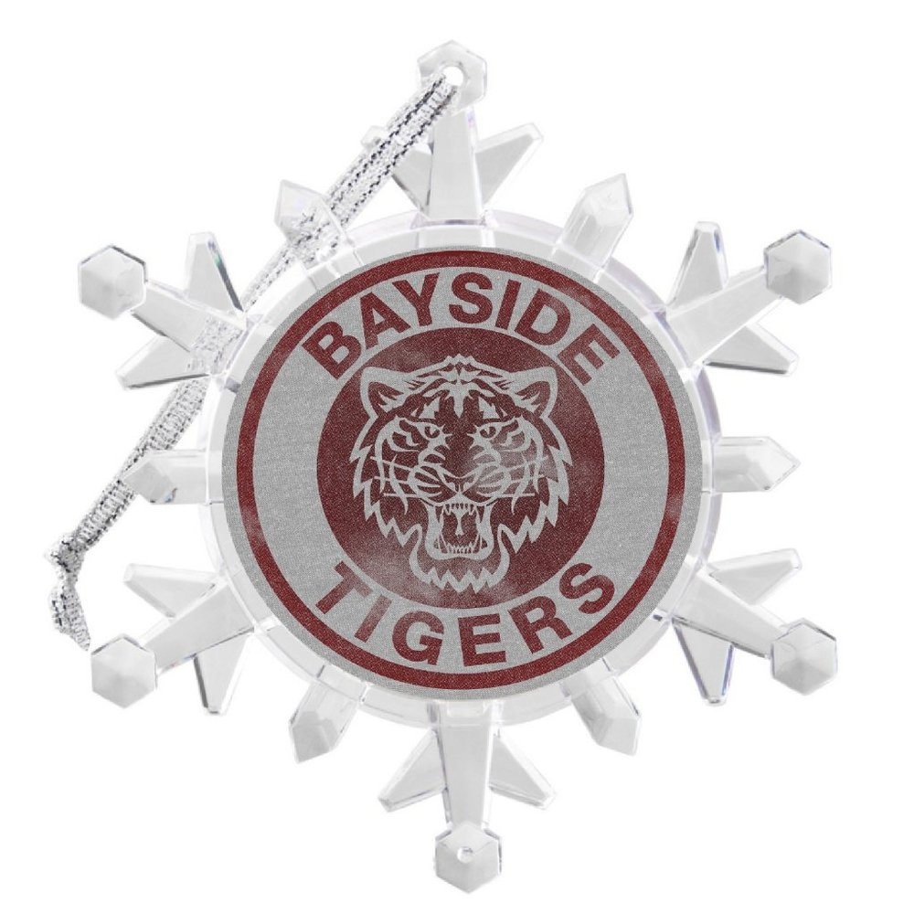 BAYSIDE TIGERS Saved By The Bell Snowflake Lit Holiday Christmas Tree Ornament